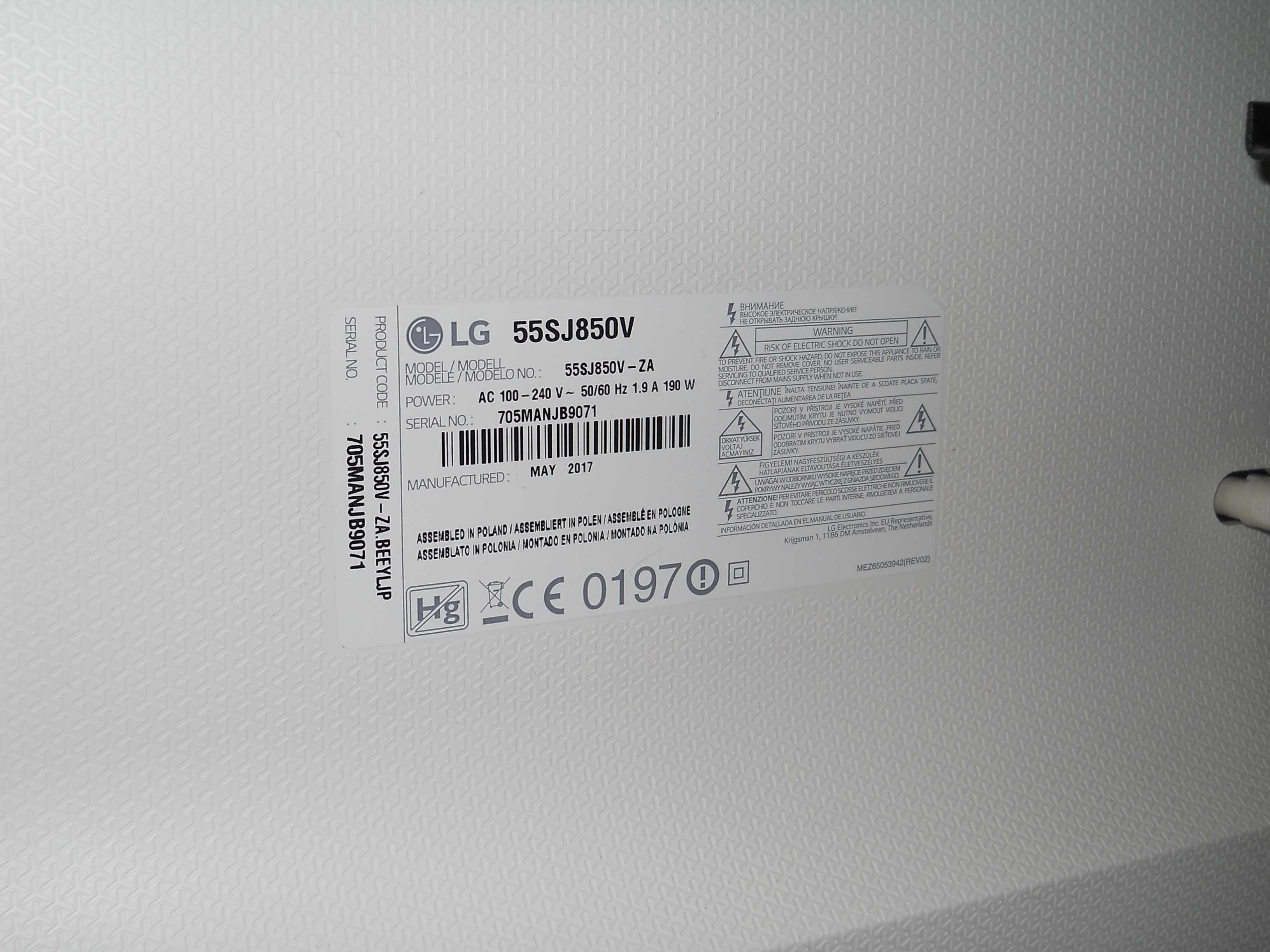 Televizor Smart LG 55SJ850v Super UHD