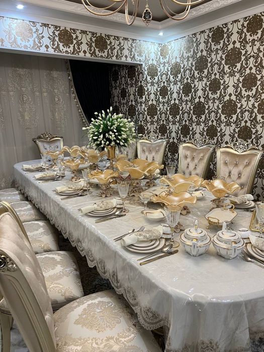 Stol stul 12 talik kamoti bilan