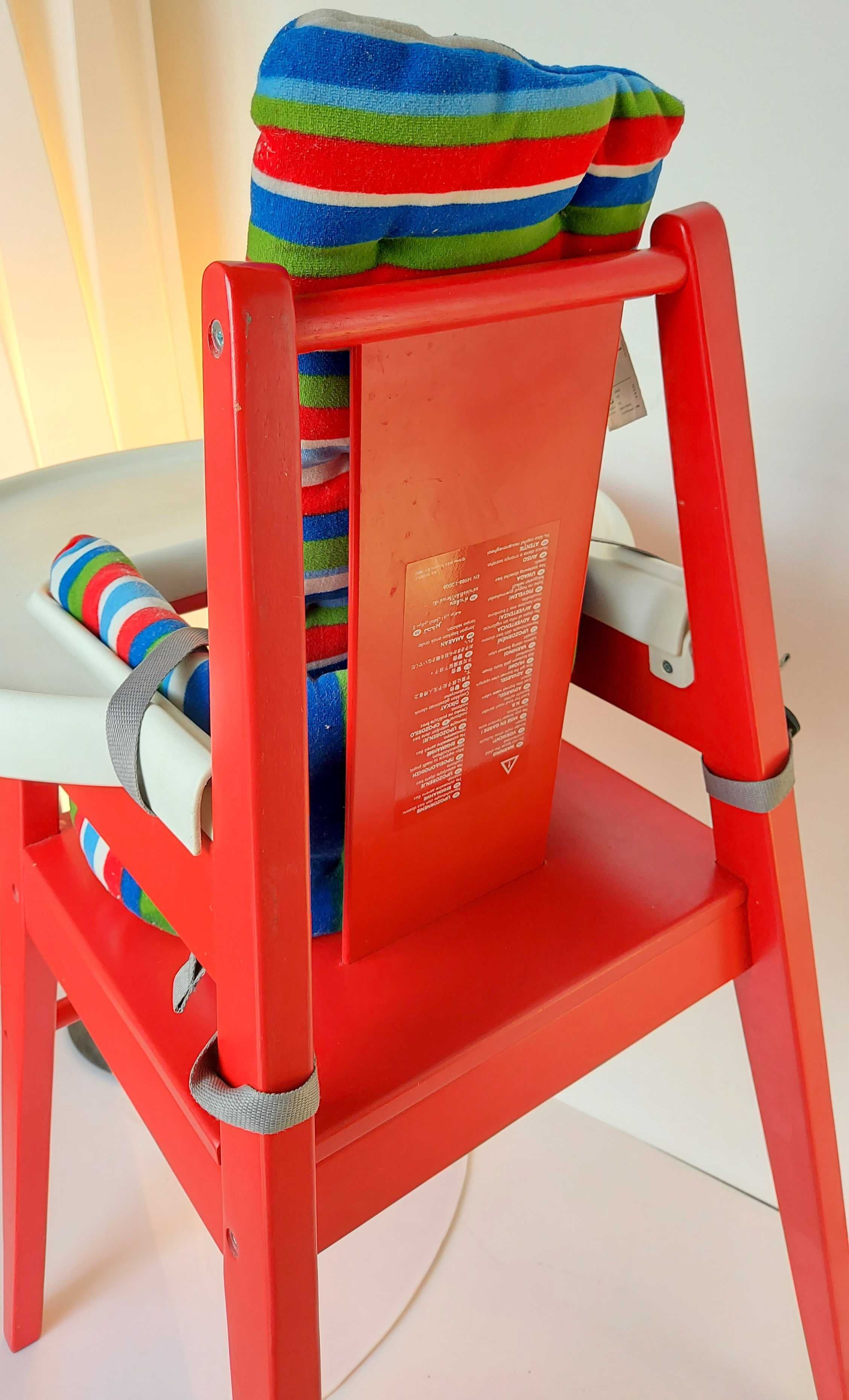 Детски стол за хранене с табла и възглавнички. Икея.