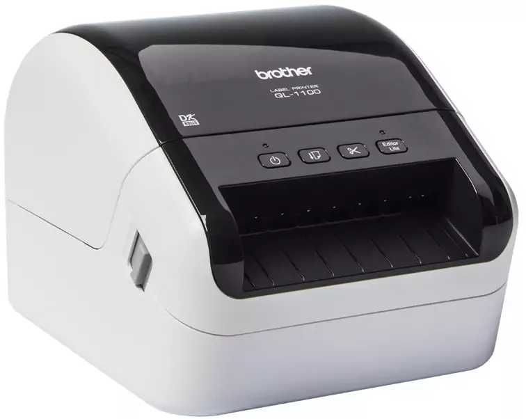 Термопринтер Brother QL-1100C, 300x300 dpi, бял, USB 2.0