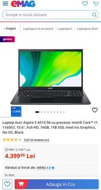 Acer Gaming 5 i7  , 16 Gb Ram , Ssd 1 Tb
Acer Gaming 5 i7