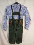Pantaloni bavarezi copii nr 116 piele Lederhose tirolezi