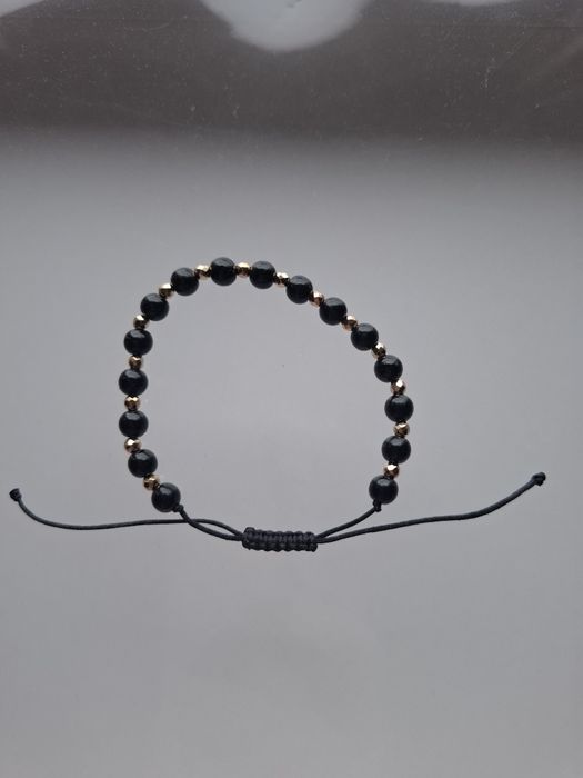 Brățari dama,cu bilute aurii din oțel inoxidabil