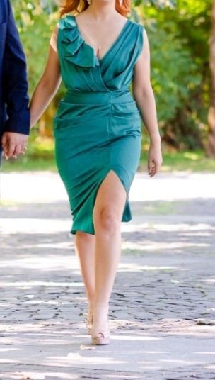 Rochie midi Miss Grey verde