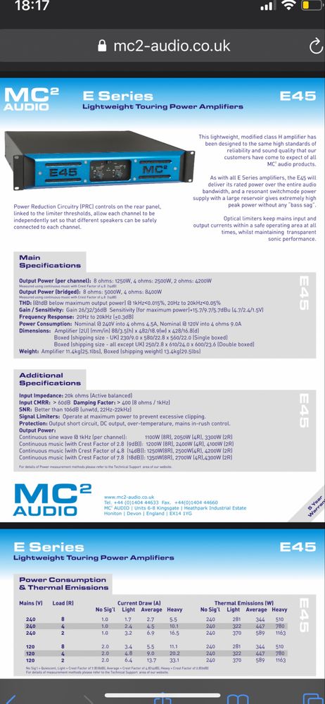 E45 MC2(dynacord,fbt,rcf)