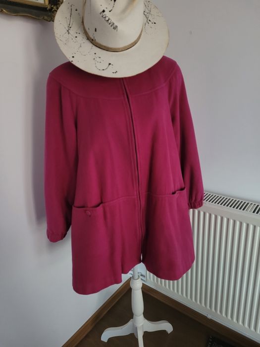 Palton de lana roz NOU