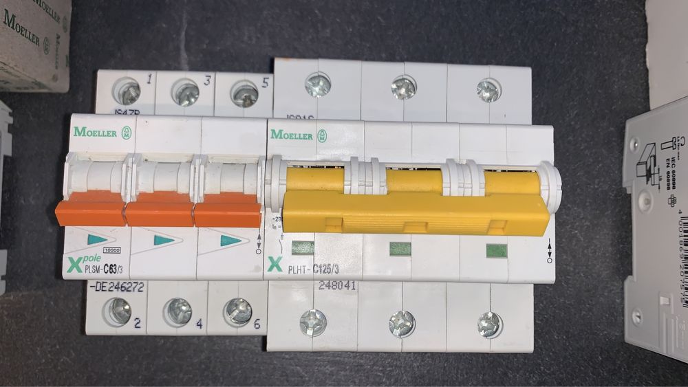 Diferential trip Moelller 40A , siguranta tripolara 125A,63A,40A