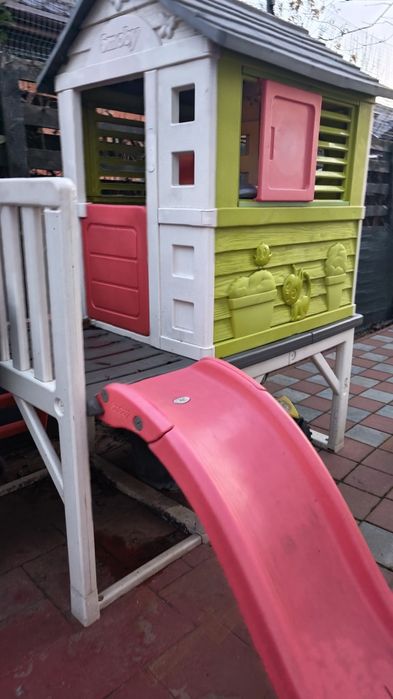 Căsuța Smoby copii cu tobogan