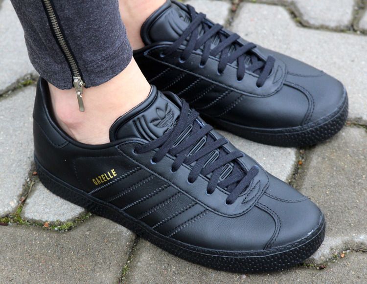 НОВО *** Оригинални Adidas Originals GAZELLE J Black Leather Унисекс