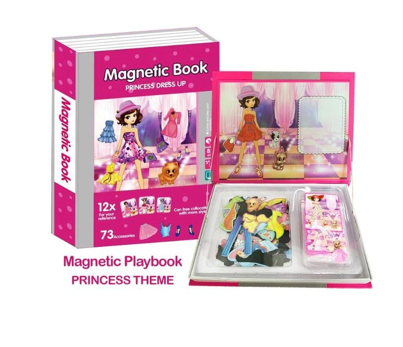 Carte magnetica cu piese puzzle Princess Dress Up