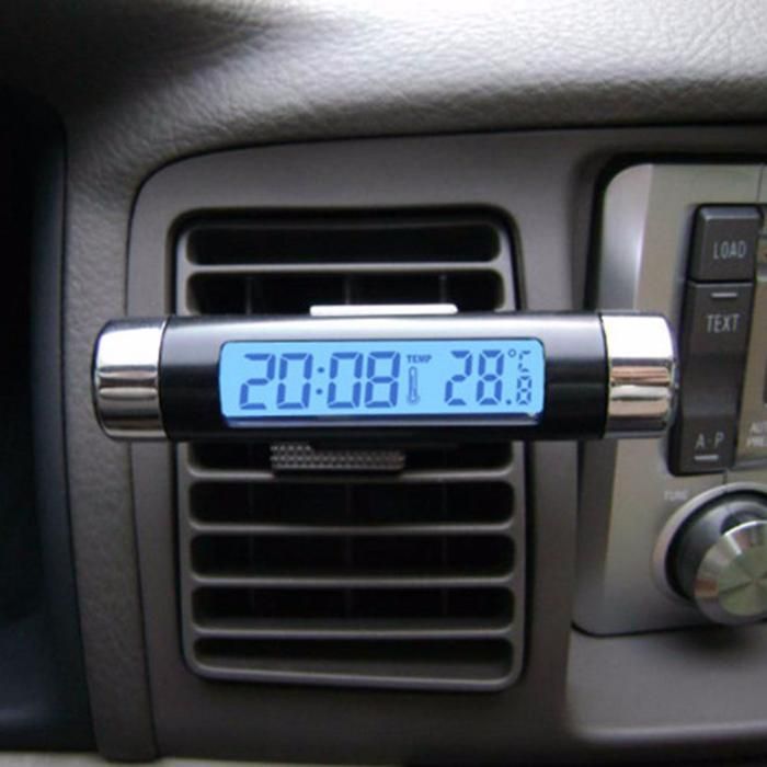 Часы электронные с термометром календарь в автомобиль