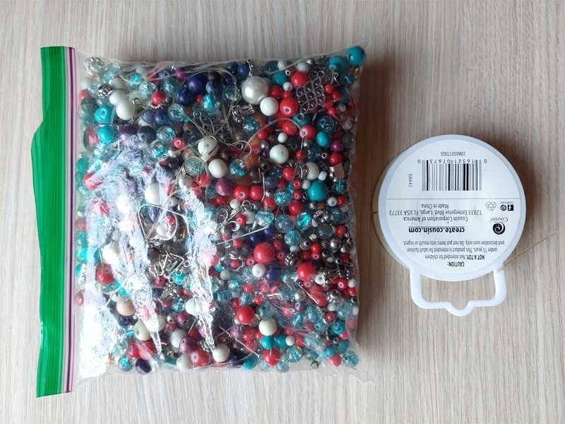 Margele pentru bratari si cercei artizanali + guta elastica minim 35m