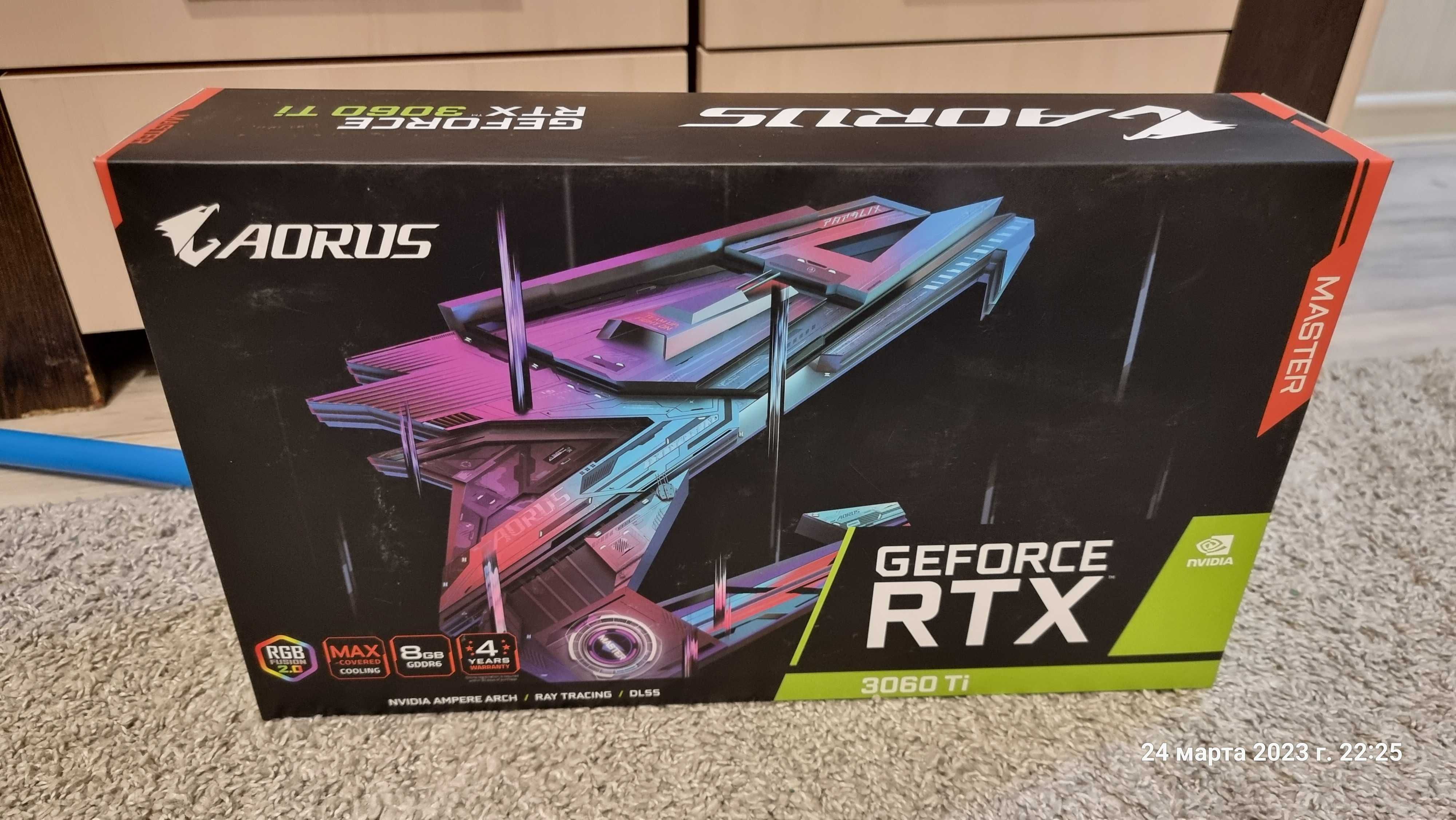 Продам AORUS GeForce RTX™ 3060 Ti MASTER 8G (non lhr)