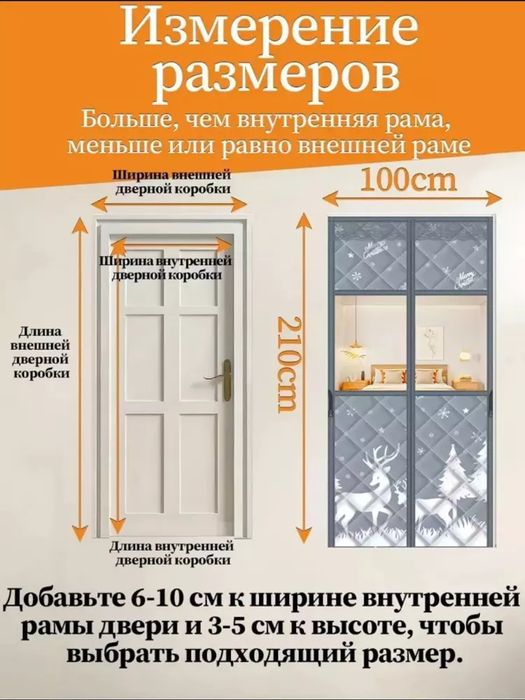 Eshik uchun sovuqdan himoyalovchi parda