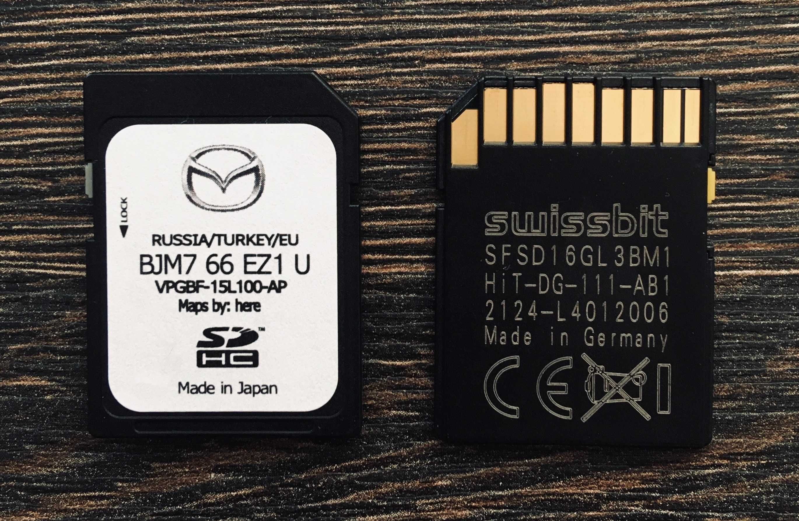 MAZDA Sd Card Навигационна Сд Карта Europa 2023г Мазда 2 ,3 ,5 ,6 ,7cx