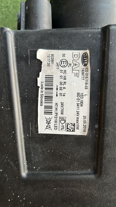 Фар ляв DAF XF euro6 LED - дневни.  след 2013 г . 1ED 1939777. #595S