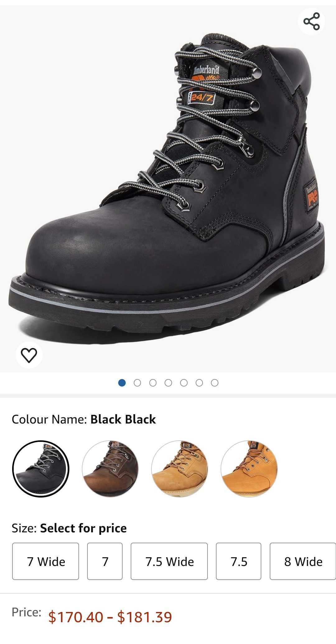 Timberland PRO. Bocanci de lucru cu varf de otel (Șantier, padure etc)