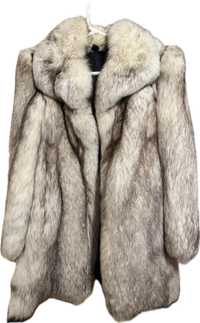 Луксозно кожено палто от лисица -  естествен косъм , цели кожи