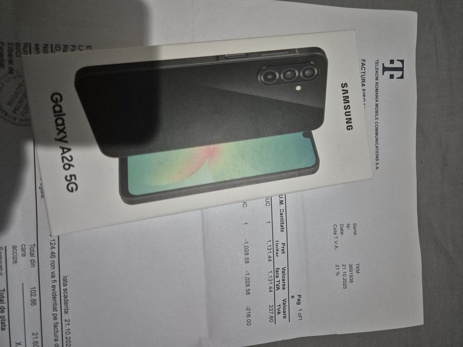 Samsung A26 128gb 5G - Sigilat - DualSim - Black - Factura