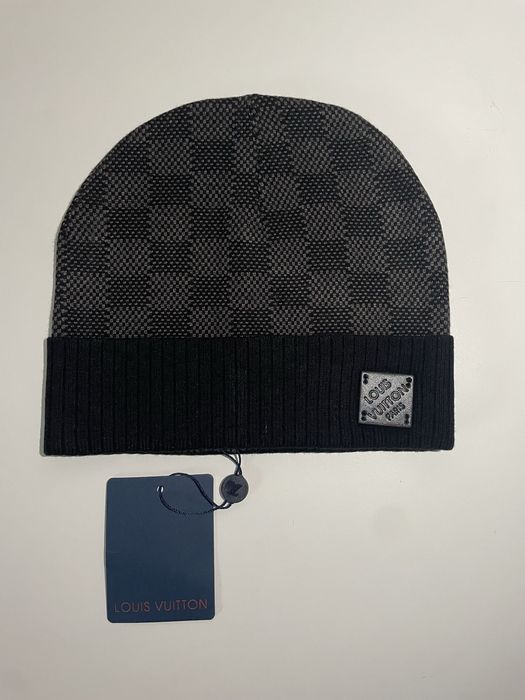 Căciulă Louis Vuitton Damier Black/Grey, nouă cu etichetă
