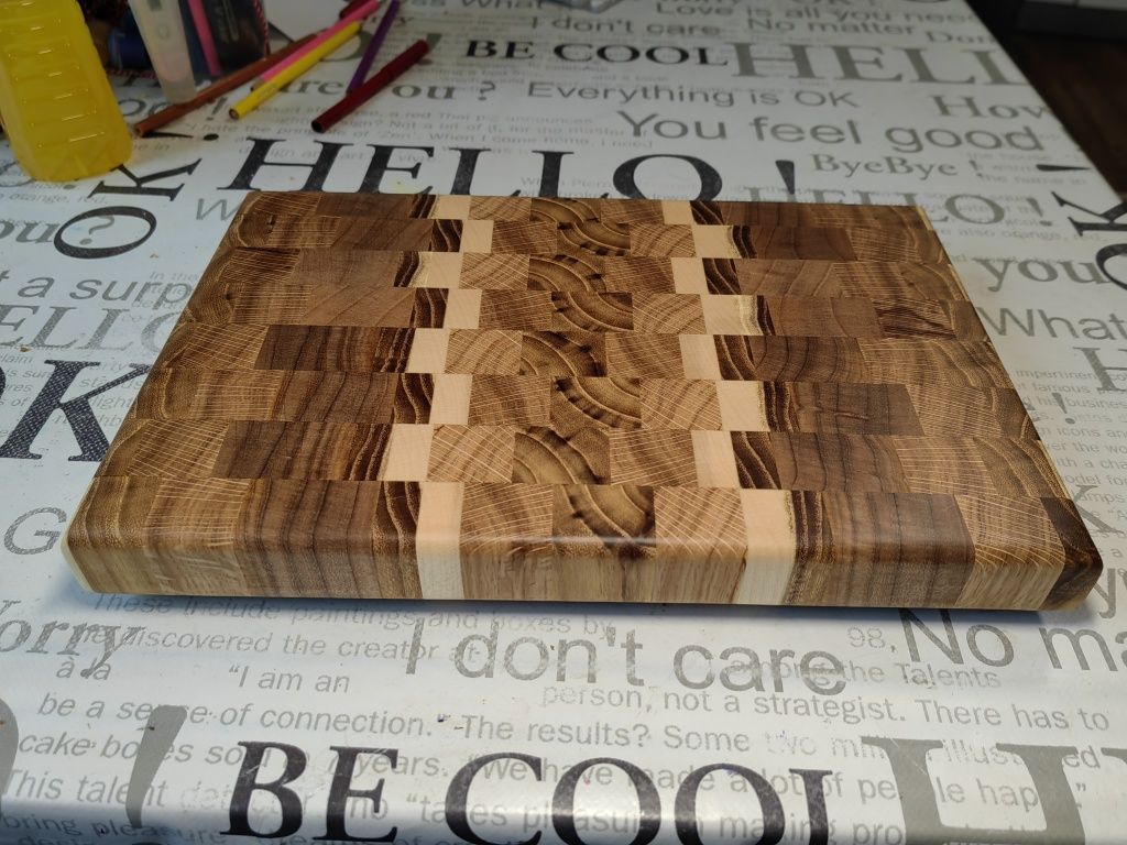Кухненска дъска за рязане енд грейн (end grain) дъска тип Мастършеф