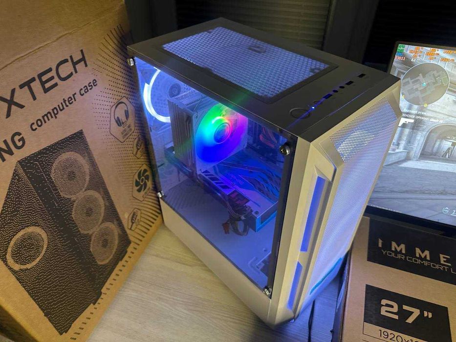 Игровой кейс с монитором 27 дюймов/RX 590GME 8gb / 16 gb DDR4/ 512 SSD