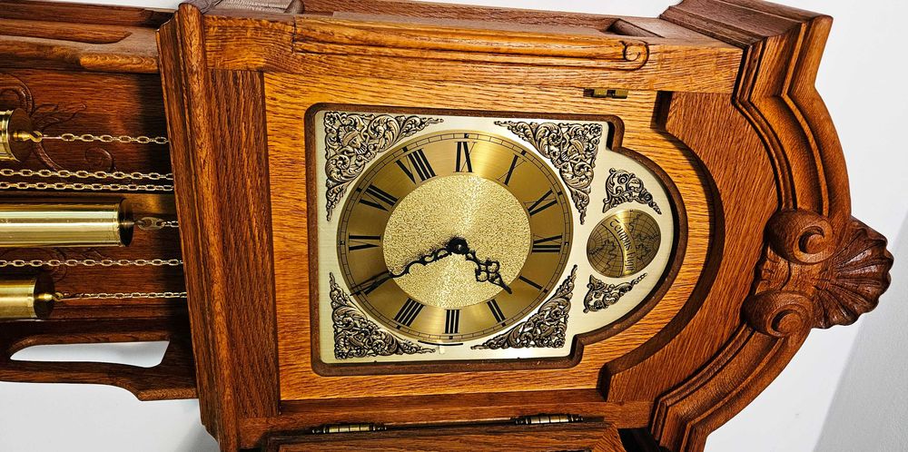 Ceas de perete cu pendul si 3 greutati Hermle-Westminster