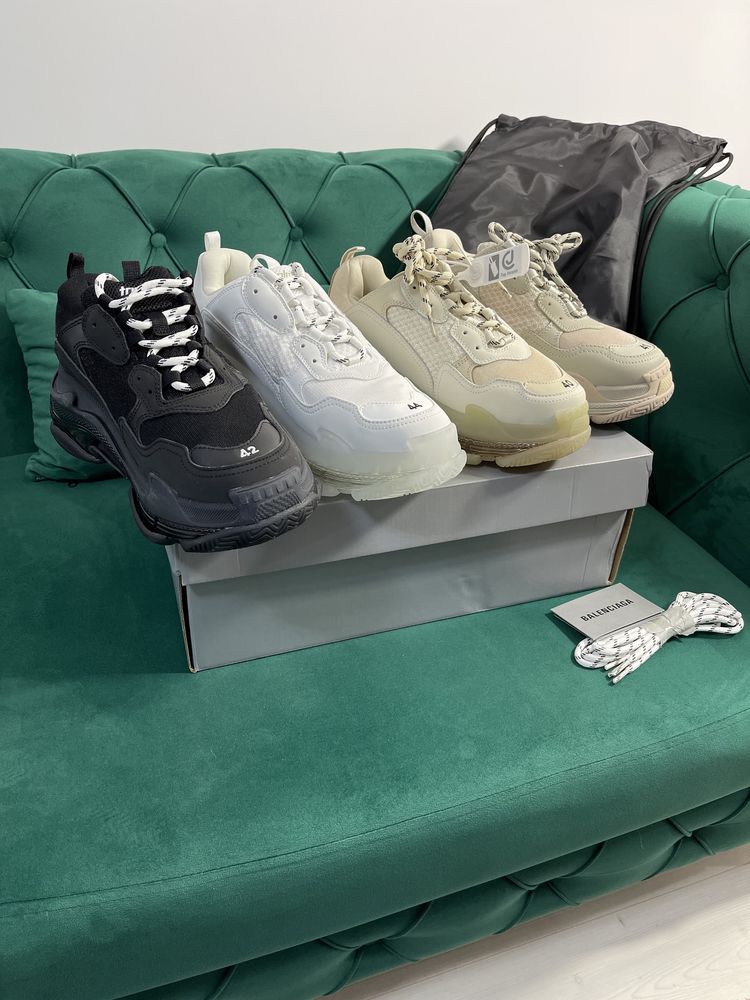 Adidasi Balenciaga Triple S Premium piele naturala Full Box
