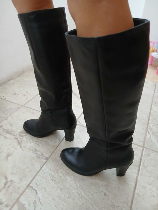 Cizme piele culoarea negru