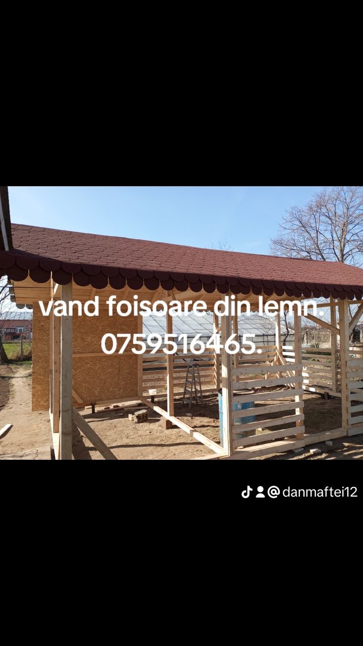 Vând containere Vând foișor Terase din lemn -foișoare la comanda -perg