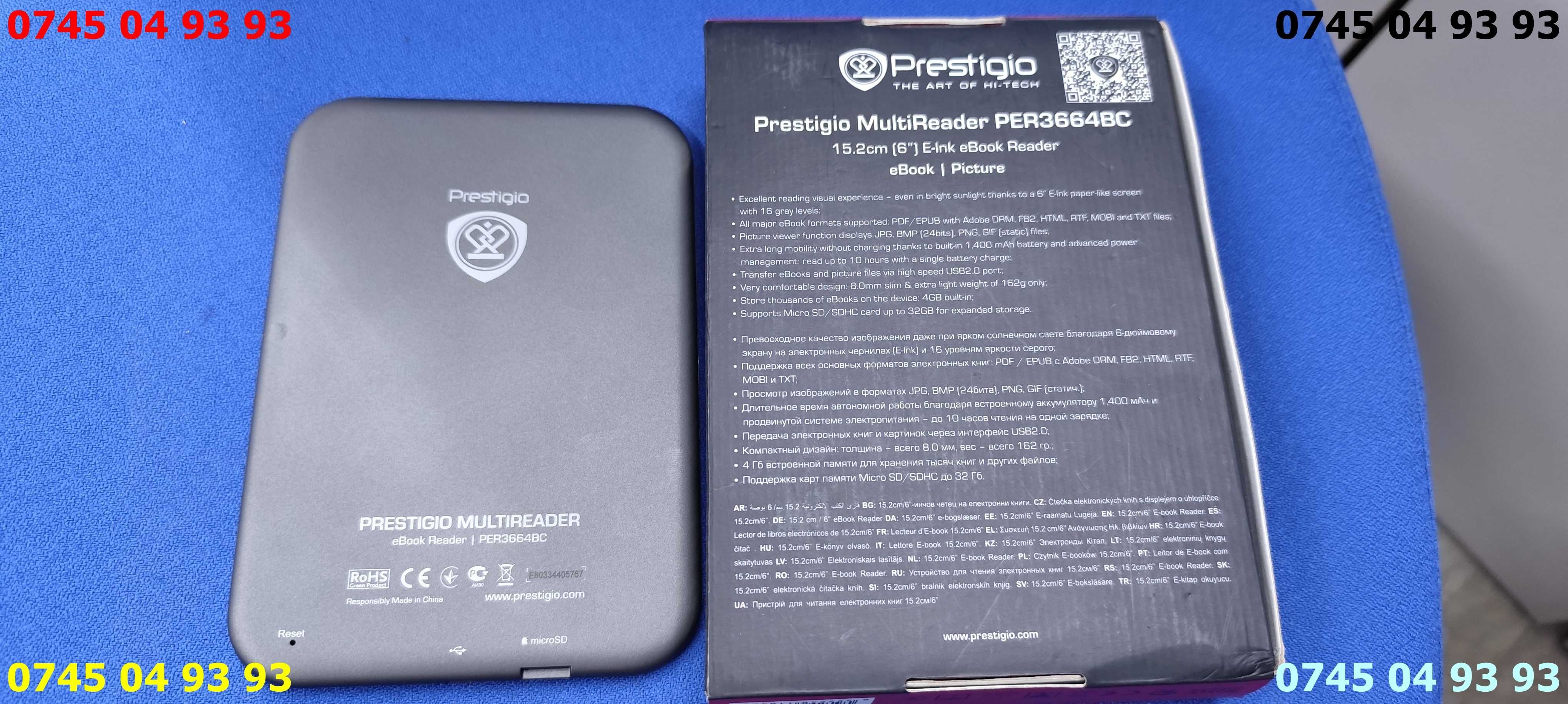 tableta e reader prestigio PER3664BC ecran spart se vinde ca in poze
