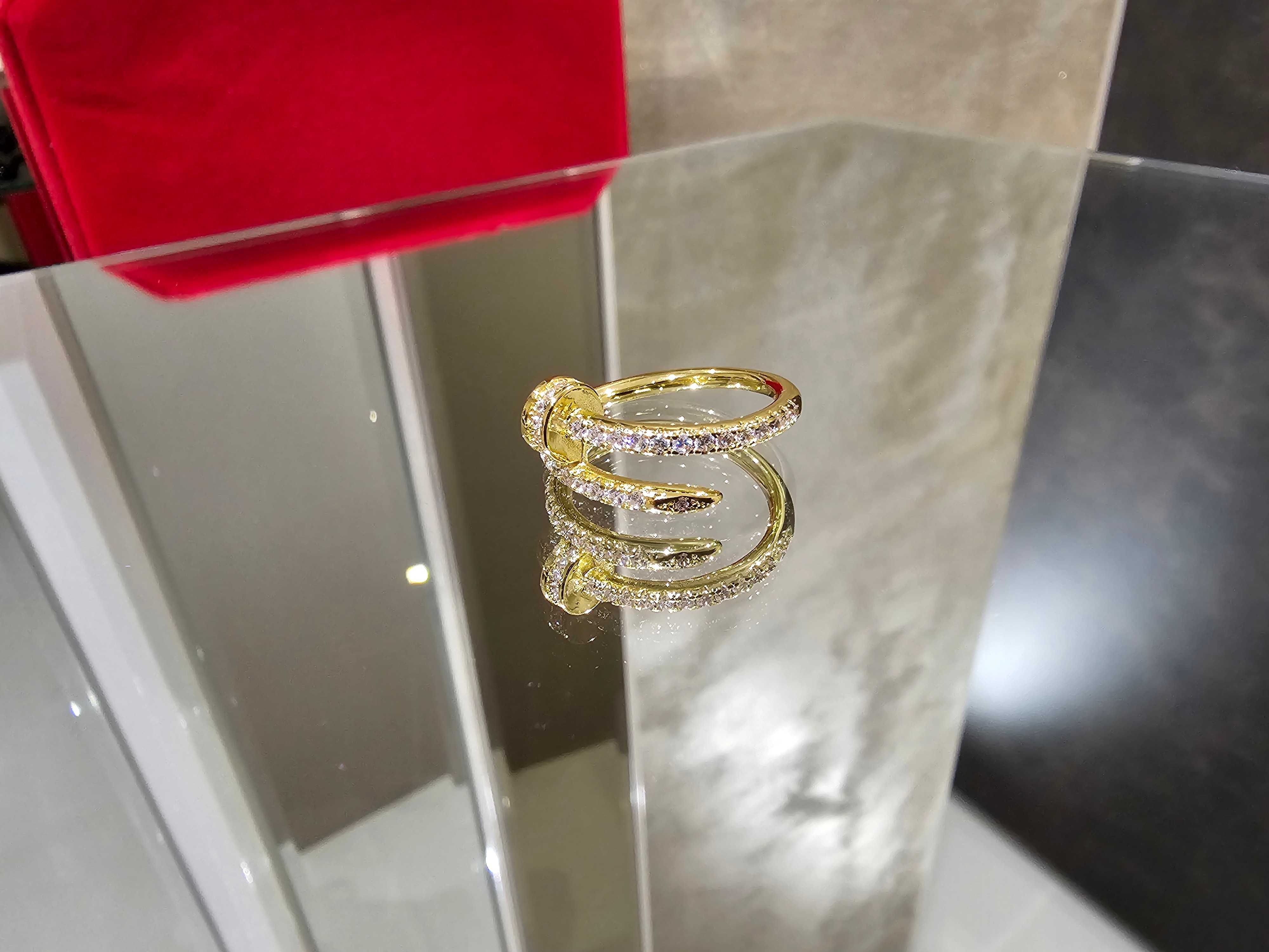 CARTIER Nail Juste un Clou Gold Small Paved Diamonds Пръстен Пирон