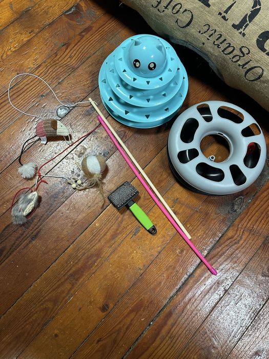 Котешки тунел и играчки с подарък