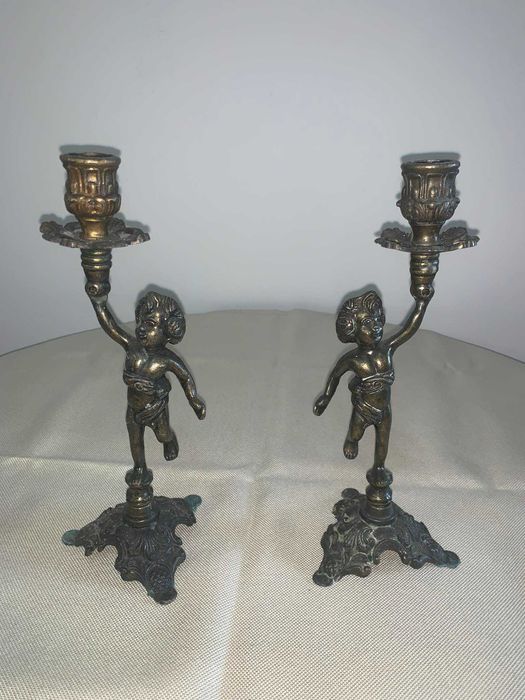 Set suport de lumanari ingeras