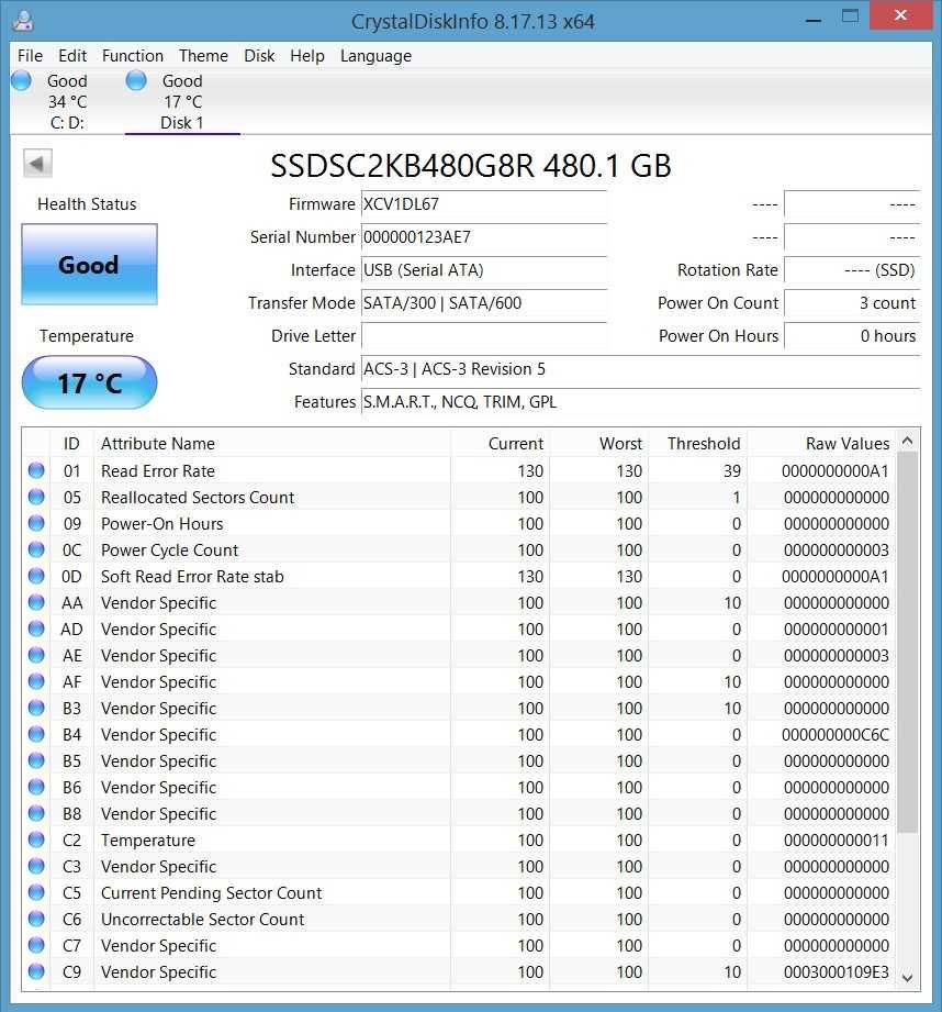 SSD Dell EMC Intel D3-S4510 SSDSC2KB480G8R 480GB 6Gb/s 2.5" SATA3  NOU