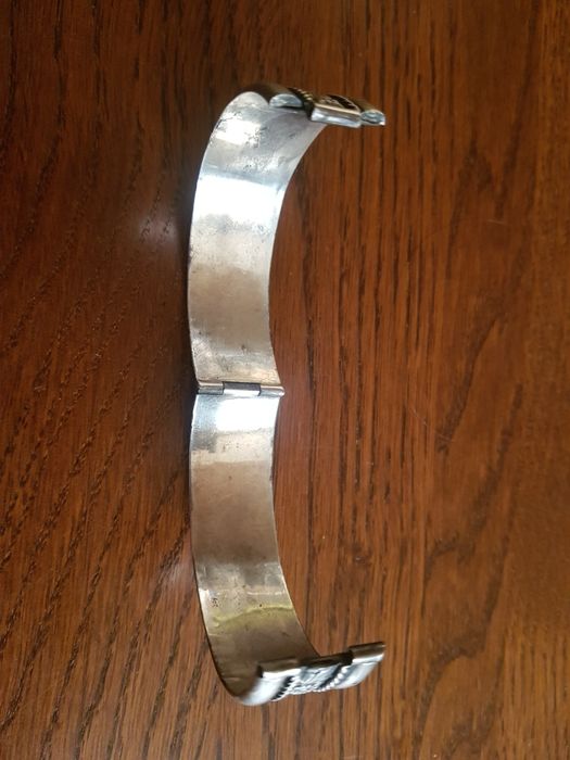 Bratara superba argint masiv vintage,model floral,deosebita