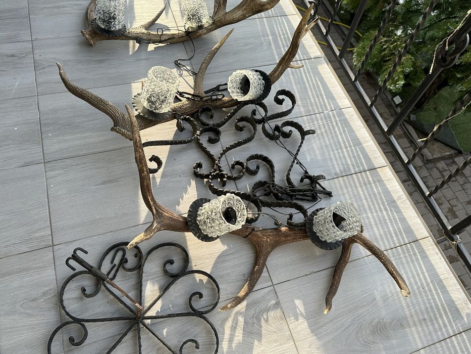 Candelabru / Lustra Coarne de cerb vintage
