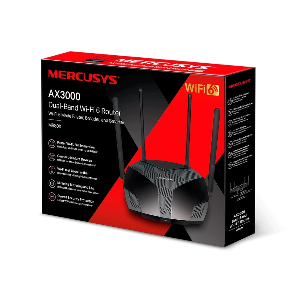 # New!!! Mercusys MR80X AX3000 Wi-Fi 6 Двухдиапазонный роутер Router