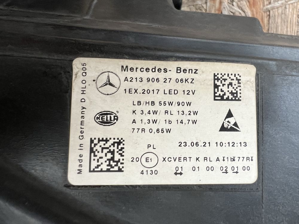 Far stanga Mercedes E Class W213 Full LED Multibeam Original Europa