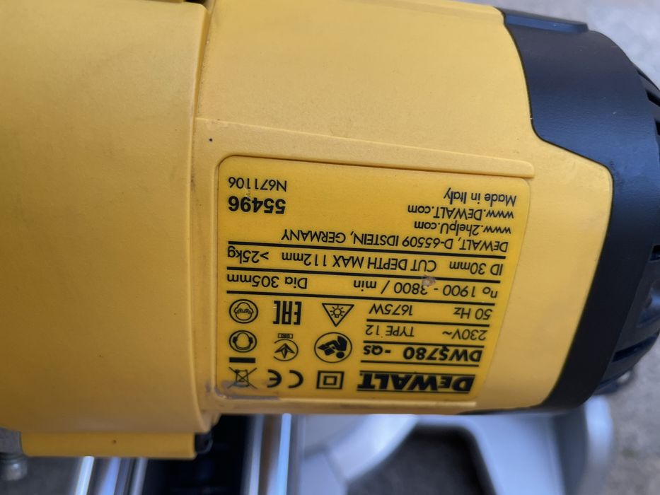 Dewalt masina de taiat la unghi dws780-qs tipe12