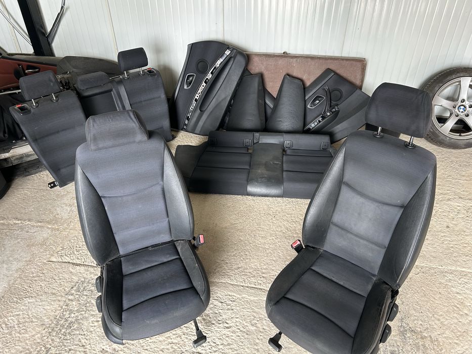 Полукожен салон БМВ Е91 с подгрев ляв волан salon bmw koja podgrev
