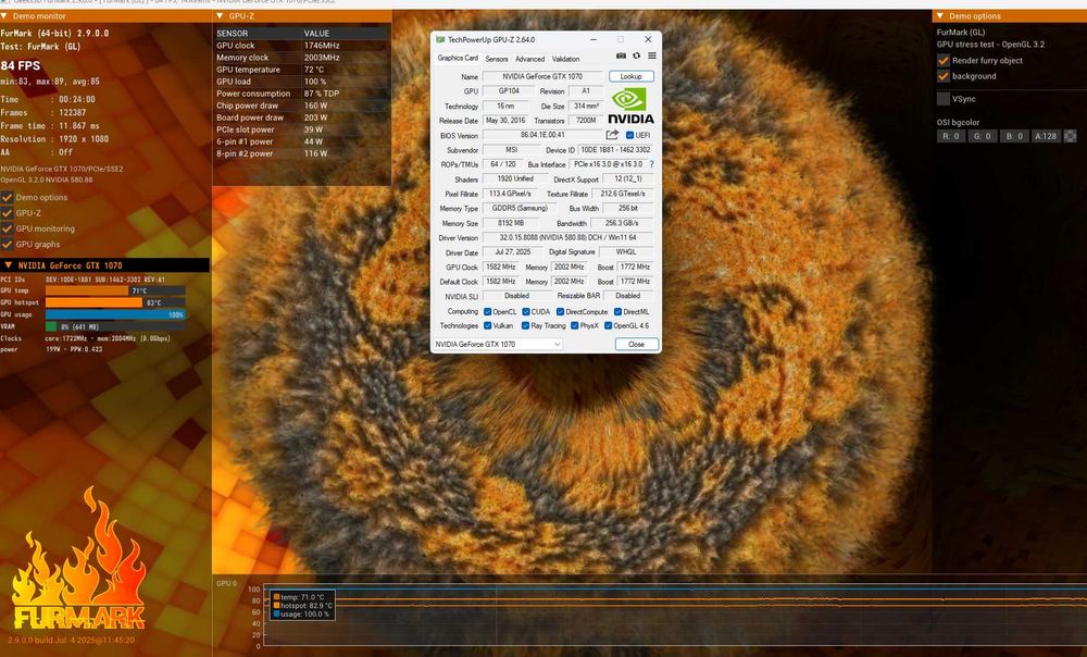 ВидеоКарта MSI GeForce GTX 1070 GAMING X 8G