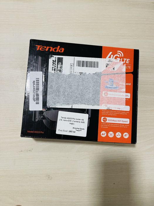 Router Tenda 4GO3 Pro 4G LTE ,nano-sim ,2 antene