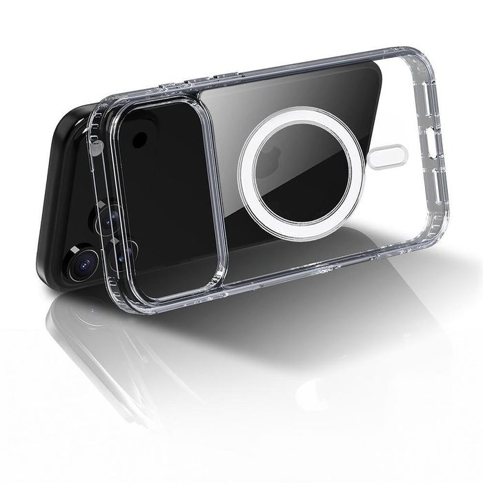 Прозрачен magsafe кейс за apple iphone 17 pro max