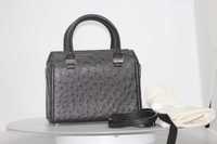 Geanta Mini Victoria Beckham ostrich bag BLACK