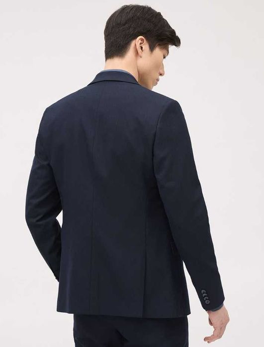 Sacou blazer slim 38 M slim Massimo Dutti NOU lana finest Italian navy
