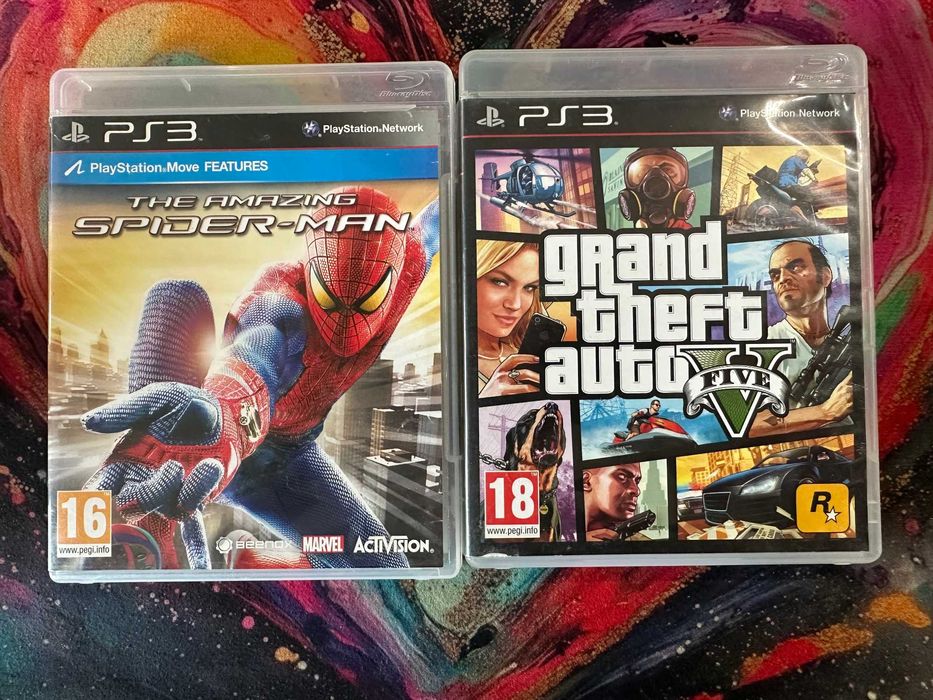 Grand Theft Auto V GTA 5 и Spiderman Спайдърмен PS3 PlayStation 3 PS3