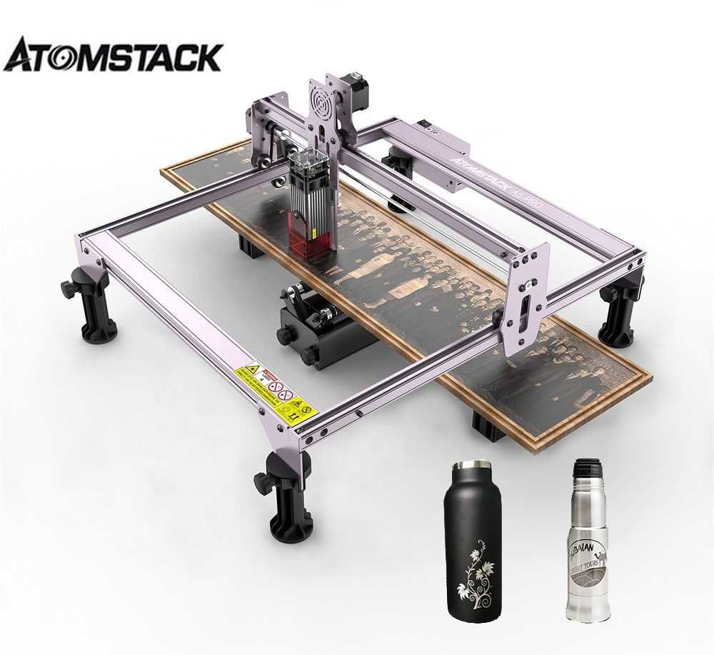 РОЛЕР И С ЧЕЛЮСТИ Rotary Roller ATOMSTACK CNC лазер лазерно гравиране