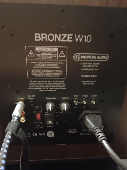 Subwoofer Monitor Audio Bronze W10 6g 220w Rms