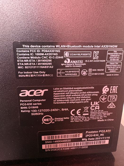 Гейминг сет компютър монитор слушалки мишка клавиатура и мауспад